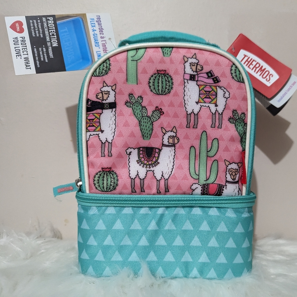 Desert Llama Thermos Brand Dual Compartment Lunch Bag NEW!